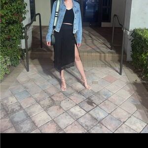 Free people Midi Skirt with Lace Detail